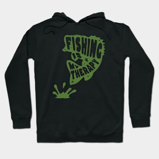 Fishing Is My Therapy Hoodie